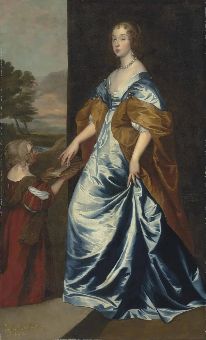 Duchess de Lennox i Richmond (1622-1685) z swoją pokojówką, karłowatą, Anne Shepherd - Antoine van Dyck