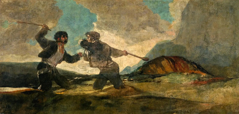 Pojedynek na maczugi - Francisco de Goya