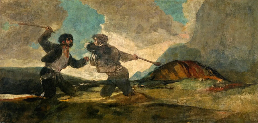Pojedynek na maczugi - Francisco de Goya