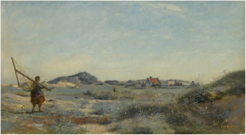Dunkerque. Rybaczka na krewetki - Jean-Baptiste Camille Corot