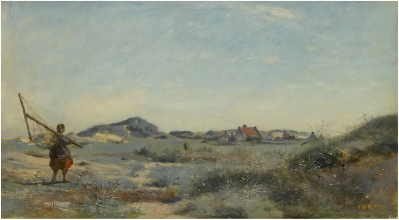 Dunkerque. Rybaczka na krewetki - Jean-Baptiste Camille Corot