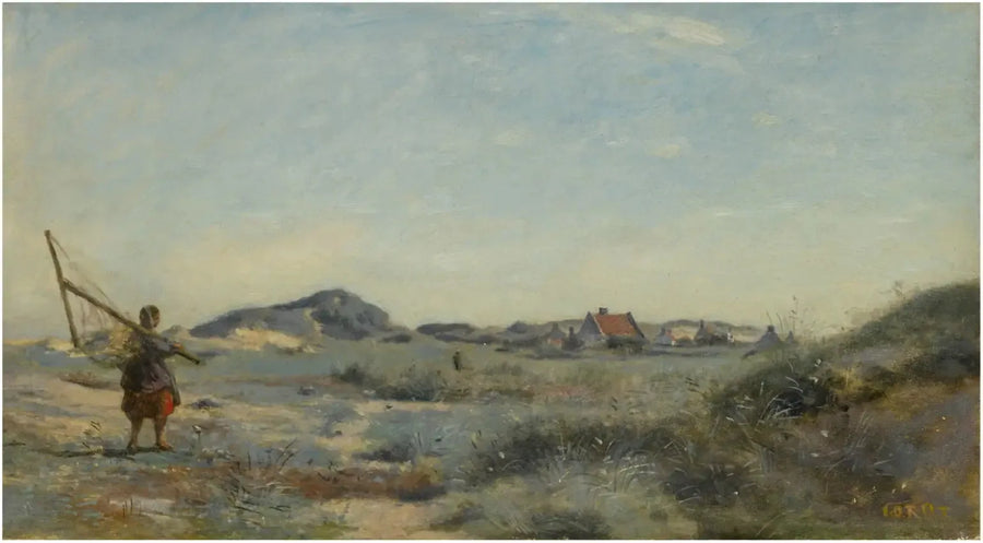 Dunkerque. Rybaczka na krewetki - Jean-Baptiste Camille Corot