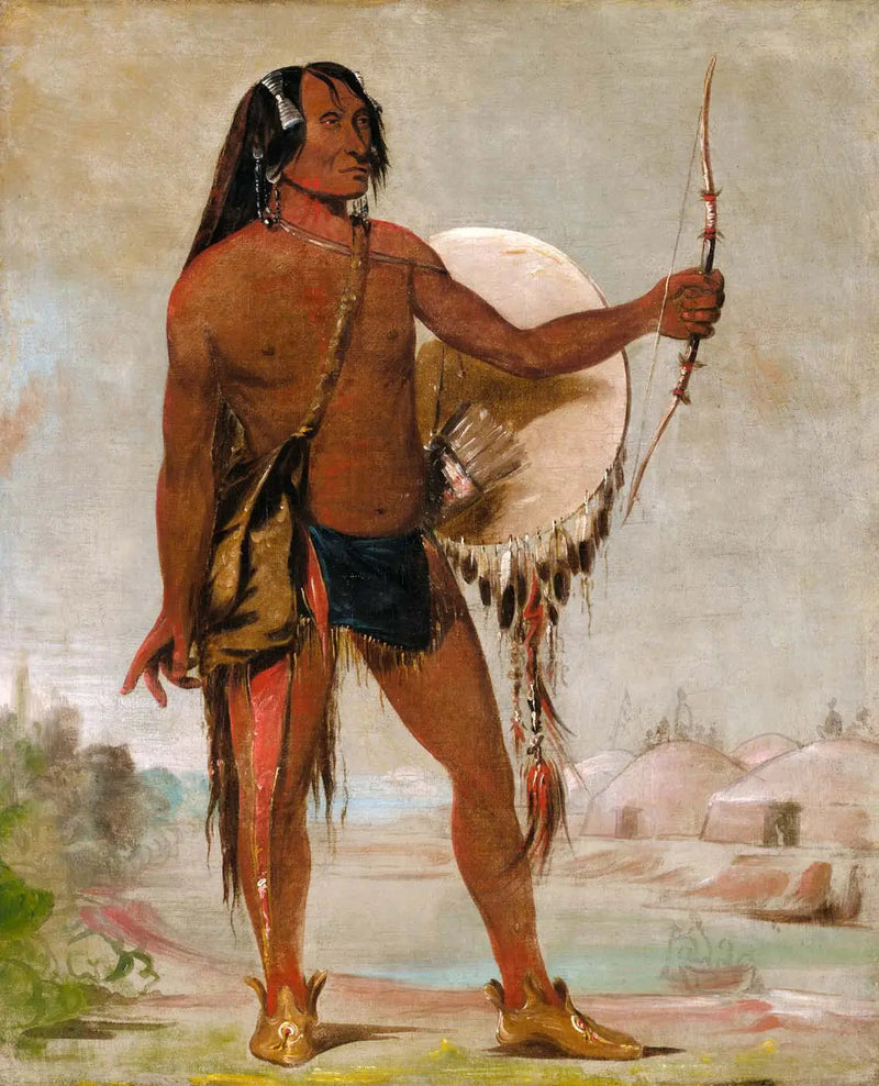 E'e-a-chín-che-a, Czerwony Grzmot, syn czarnego mokasyna - George Catlin