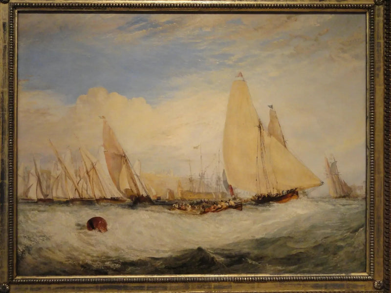Zamek East Cowes, siedziba J. Nasha, Esq., regata płynąca pod wiatr - J. M. W. Turner