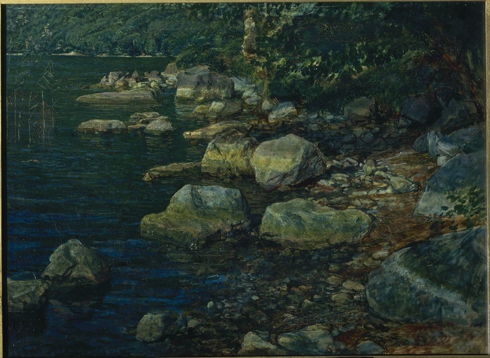 Eau et pierres près de Palazzuola - Alexandre Ivanov - Alpha Reproduction