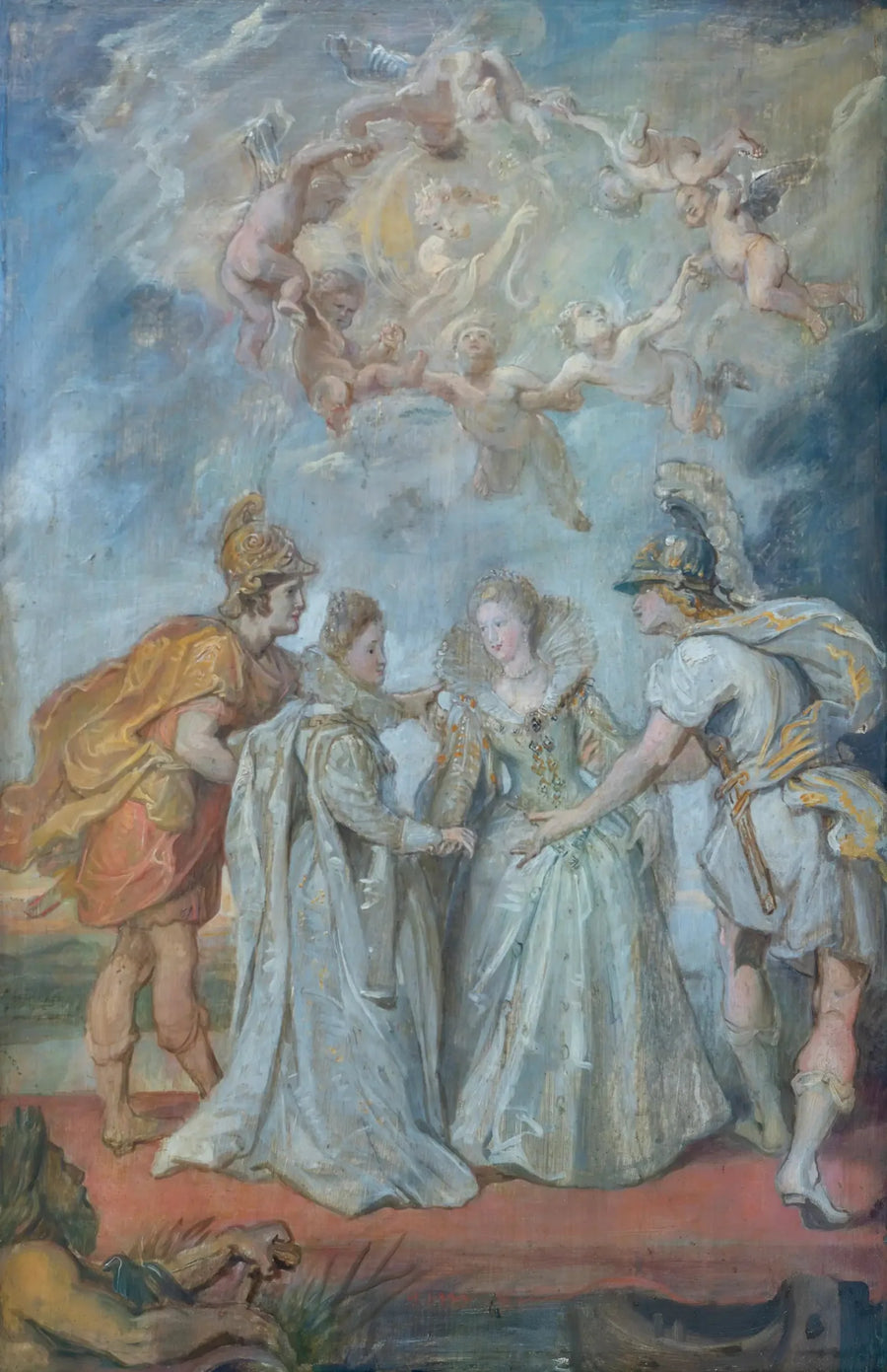 Rodzinna wymiana księżniczek między Hiszpanią a Francją 9 listopada 1615 roku - Peter Paul Rubens