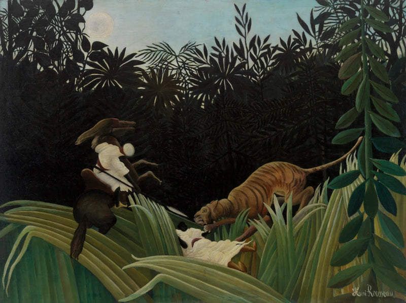 Odkrywcy zaatakowani przez tygrysa - Henri Rousseau