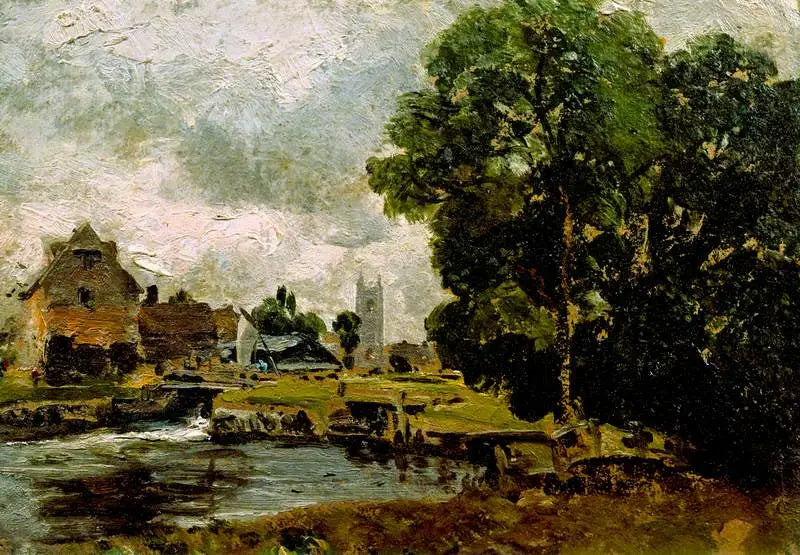 Zapora i młyn w Dedham - John Constable