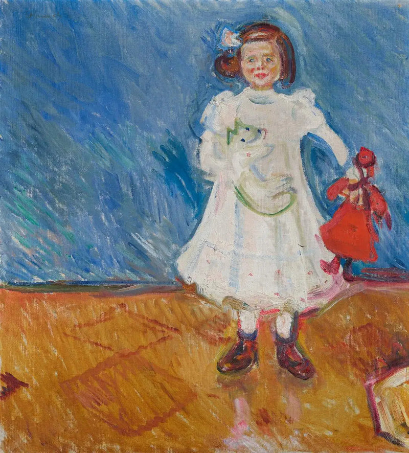 Edmute Esche z lalką - Edvard Munch
