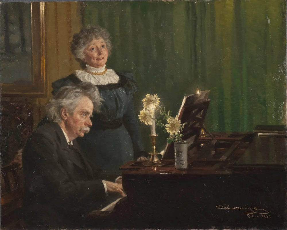 Edvard Grieg accompagnant sa femme - Peder Severin Krøyer - Alpha Reproduction