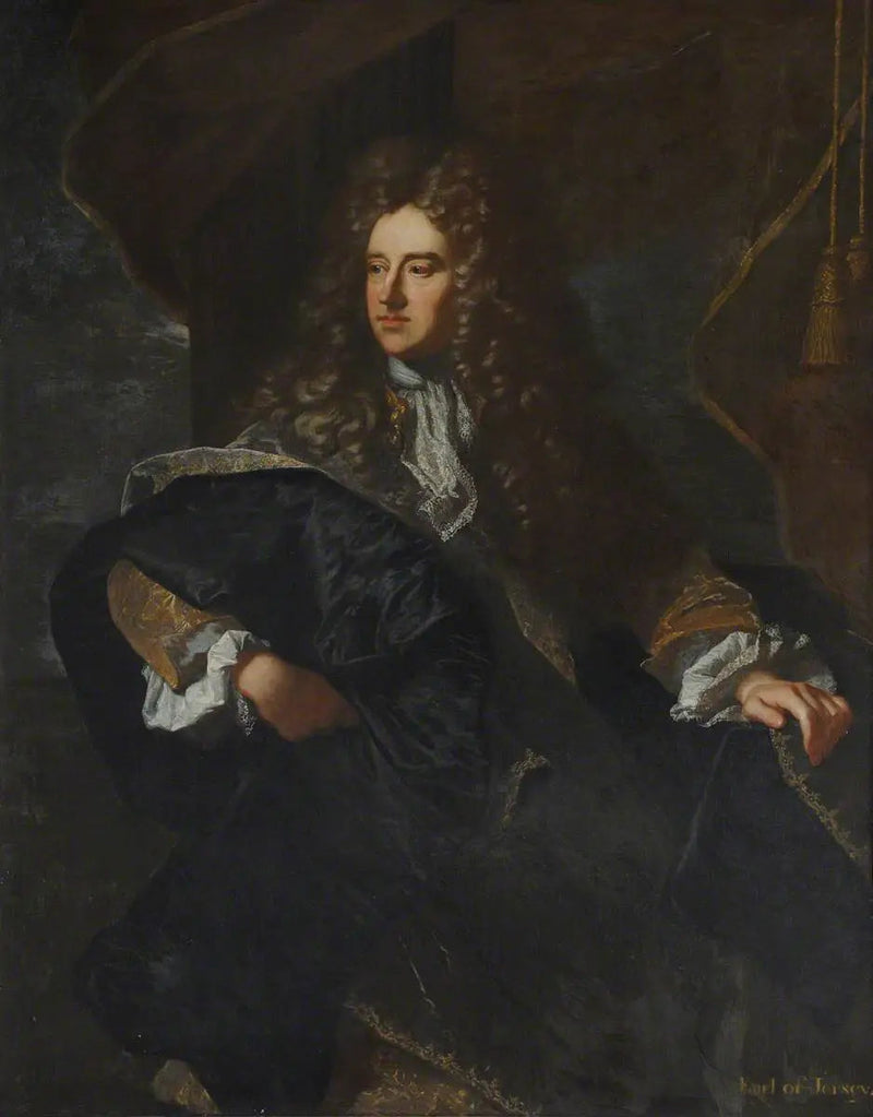 Edward Villiers (1655–1711), hrabia Jersey, rycerz marszałek domu królewskiego i dyplomata - Hyacinthe Rigaud