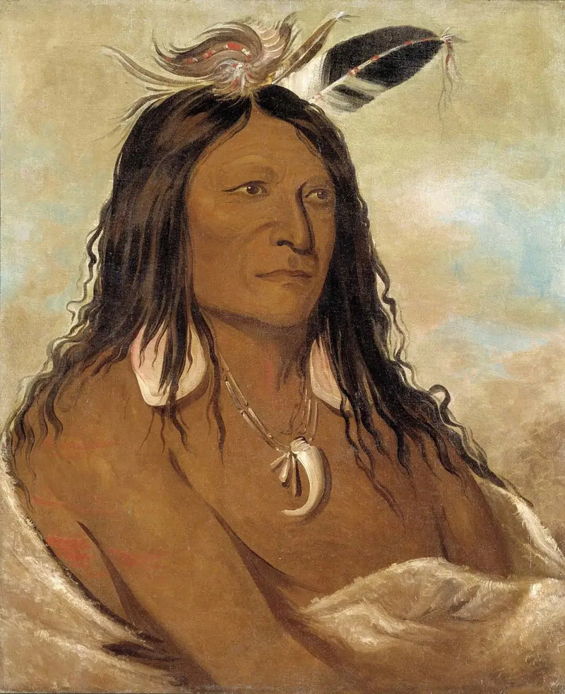 Eé-shah-kó-nee, Łuk i kołczan, Pierwszy przywódca plemienia - George Catlin
