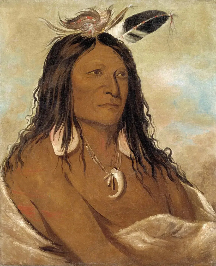 Eé-shah-kó-nee, Łuk i kołczan, Pierwszy przywódca plemienia - George Catlin