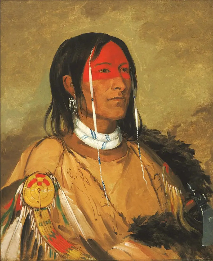 Eeh-tow-wées-ka-zeet, Ten, kto ma oczy za sobą (znany również jako Bras cassé), odważny wybitny - George Catlin