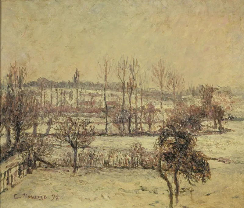 Efekt śniegu w Éragny - Camille Pissarro