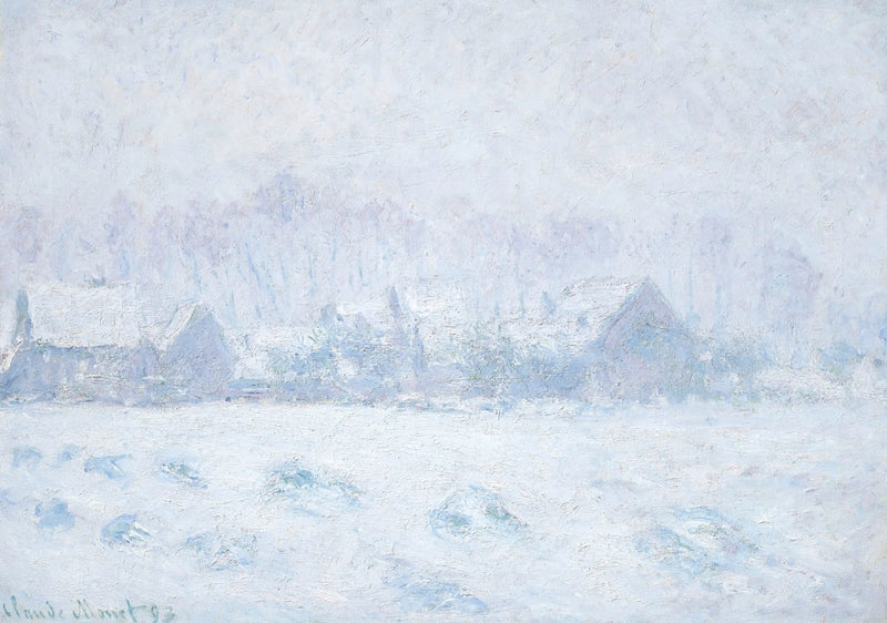Efekt śniegu w Giverny - Claude Monet