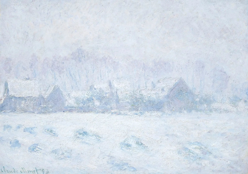 Efekt śniegu w Giverny - Claude Monet