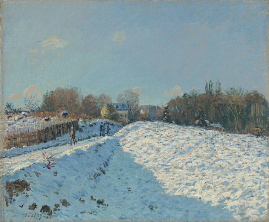 Efekt śniegu w Louveciennes - Alfred Sisley