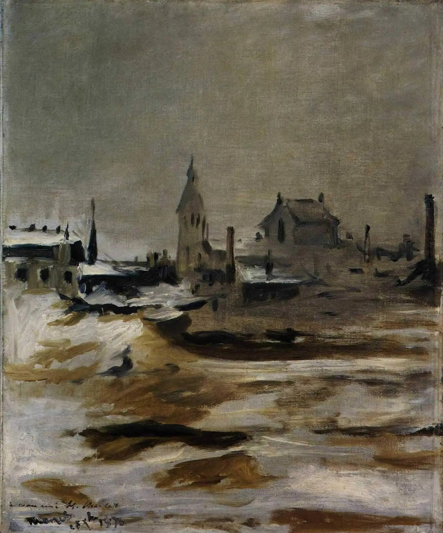 Efekt śniegu w Petit-Montrouge - Édouard Manet