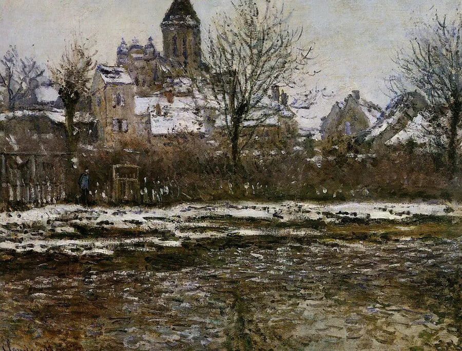 Efekt śniegu w Vétheuil - Claude Monet