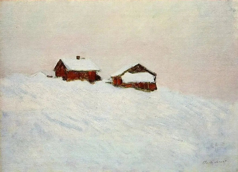 Efekt śniegu w Vétheuil - Claude Monet