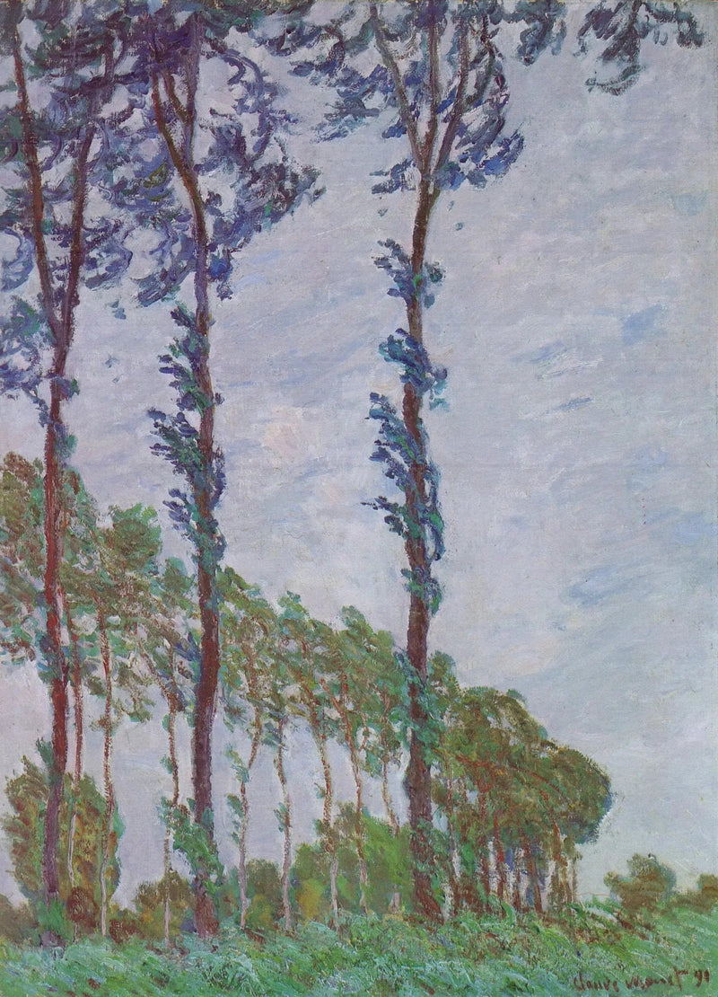 Efekt wiatru, seria topoli - Claude Monet