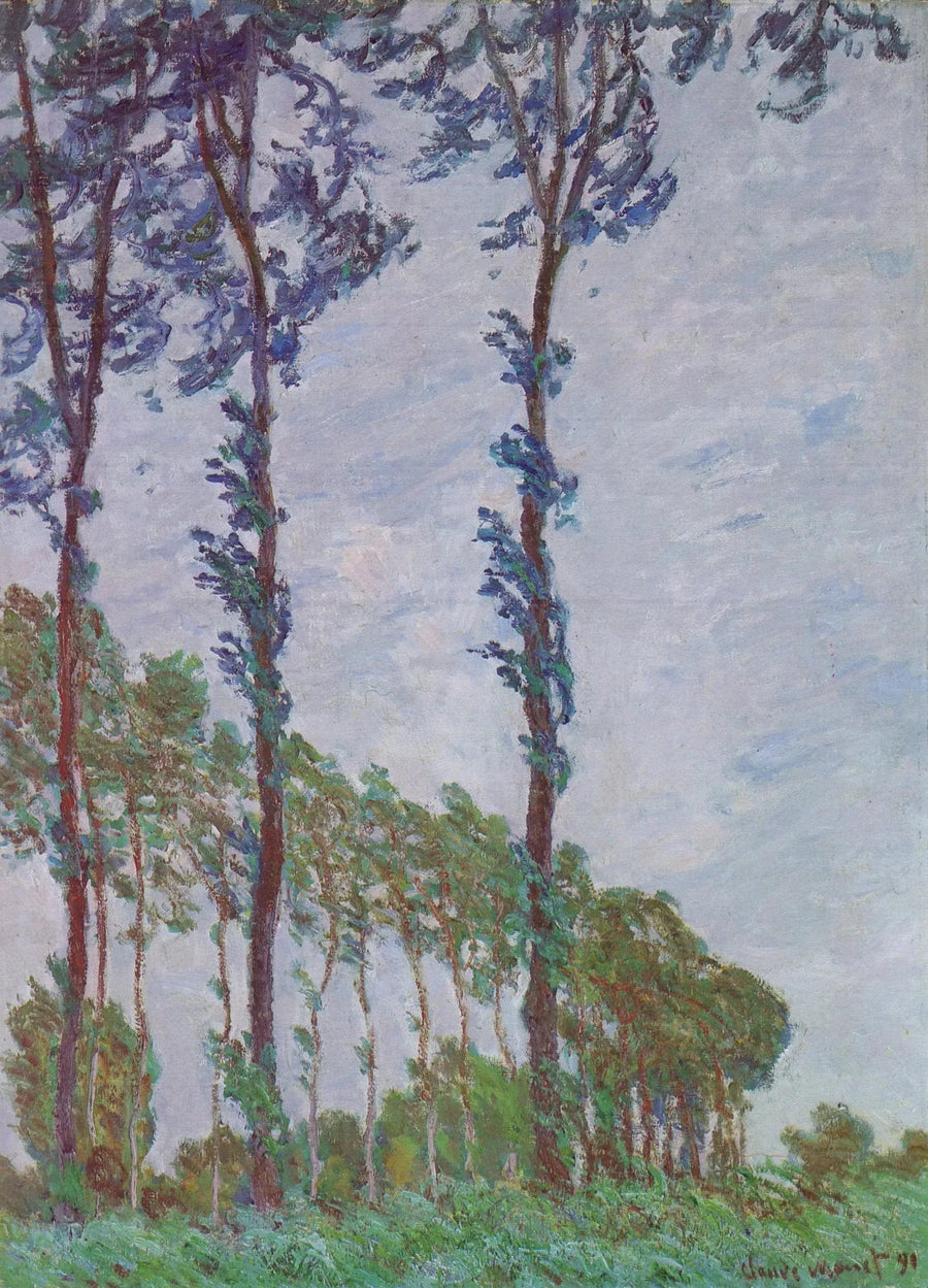 Efekt wiatru, seria topoli - Claude Monet