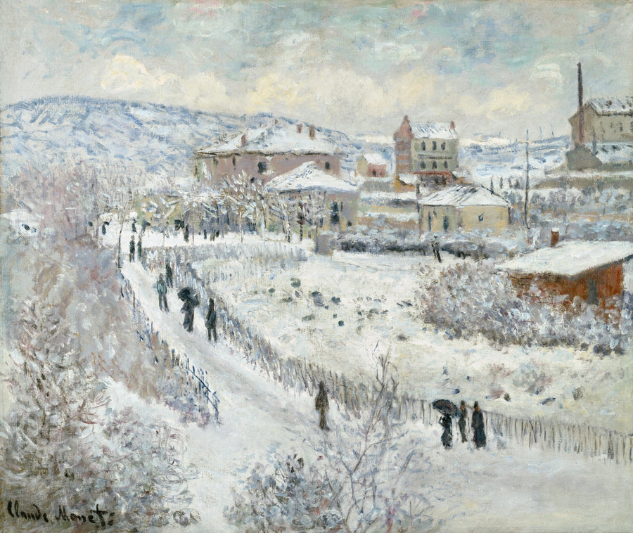 Widok na Argenteuil, śnieg W358 - Claude Monet