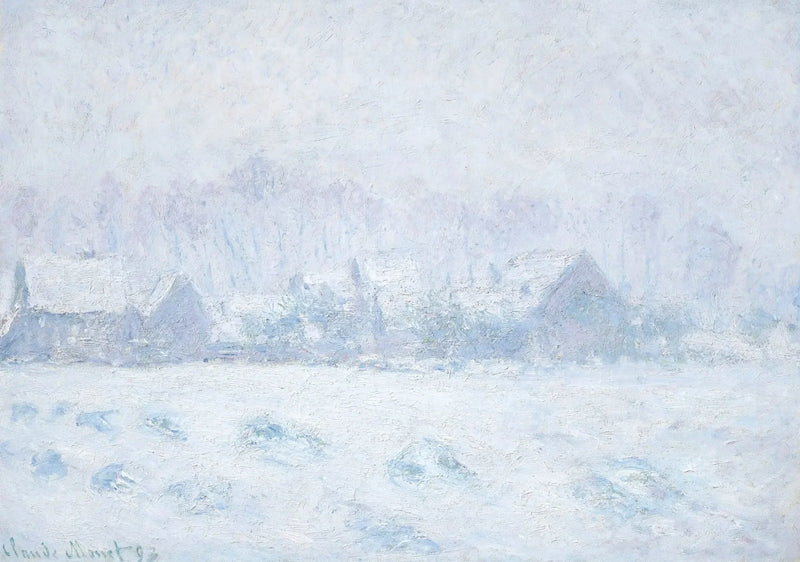 Efekt śniegu w Giverny - Claude Monet