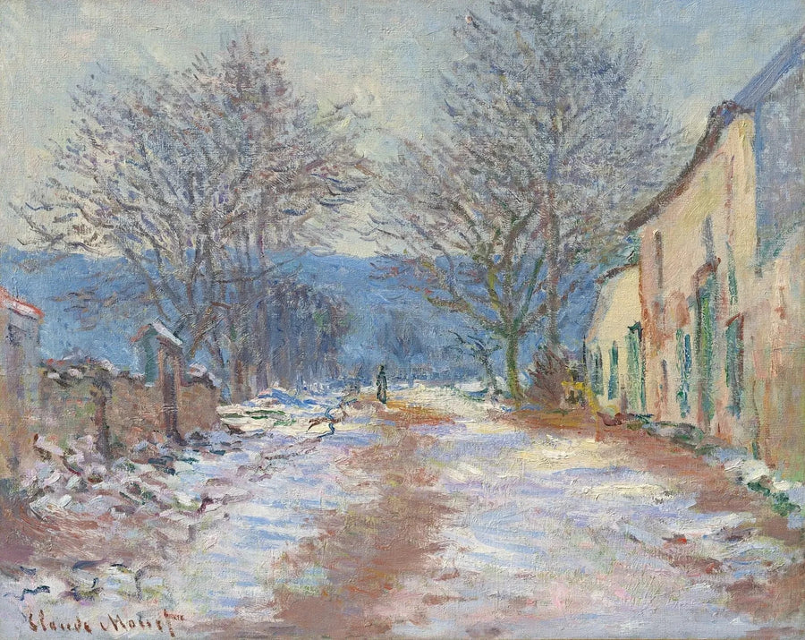 Efekt śniegu w Limetz W1056 - Claude Monet