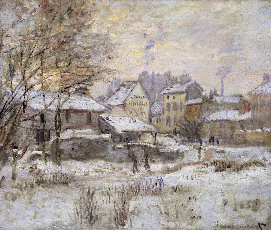 Efekt śniegu, zachodzące słońce - Claude Monet