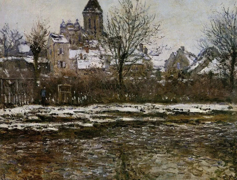Efekt śniegu w Vétheuil W506 - Claude Monet