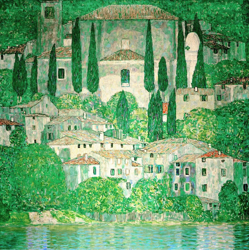 Kościół w Cassone (krajobraz z cyprysami) - Gustav Klimt