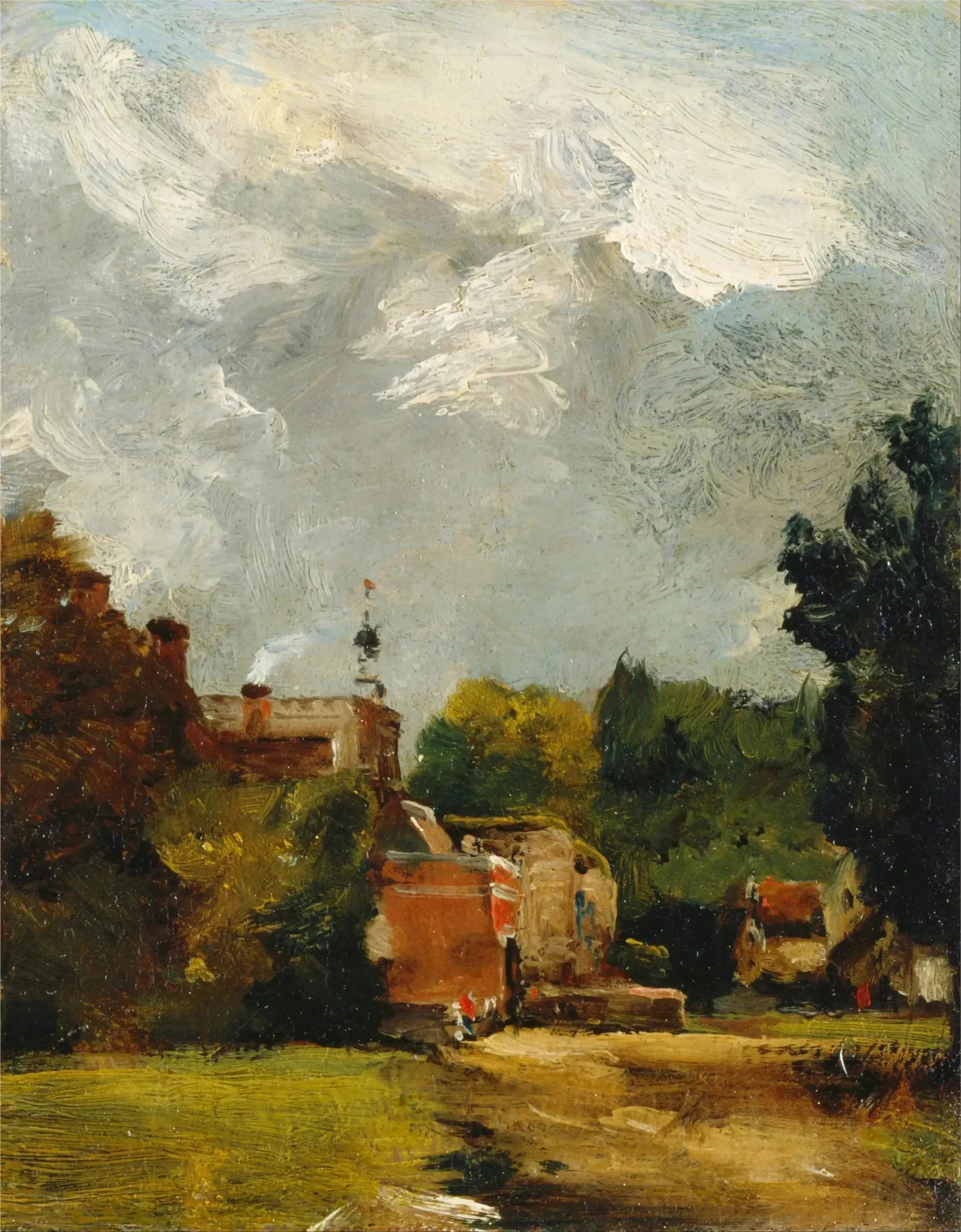 Église d'East Bergholt - John Constable image 1 tableau peint à l’huile sur toile