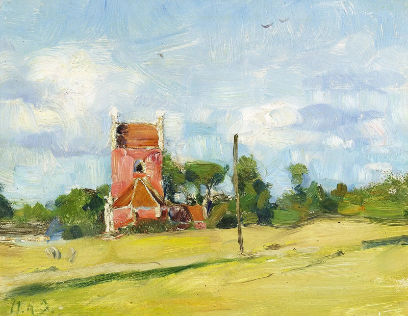 Kościół w Byrum na wyspie Læsø, Dania. - H. A. Brendekilde