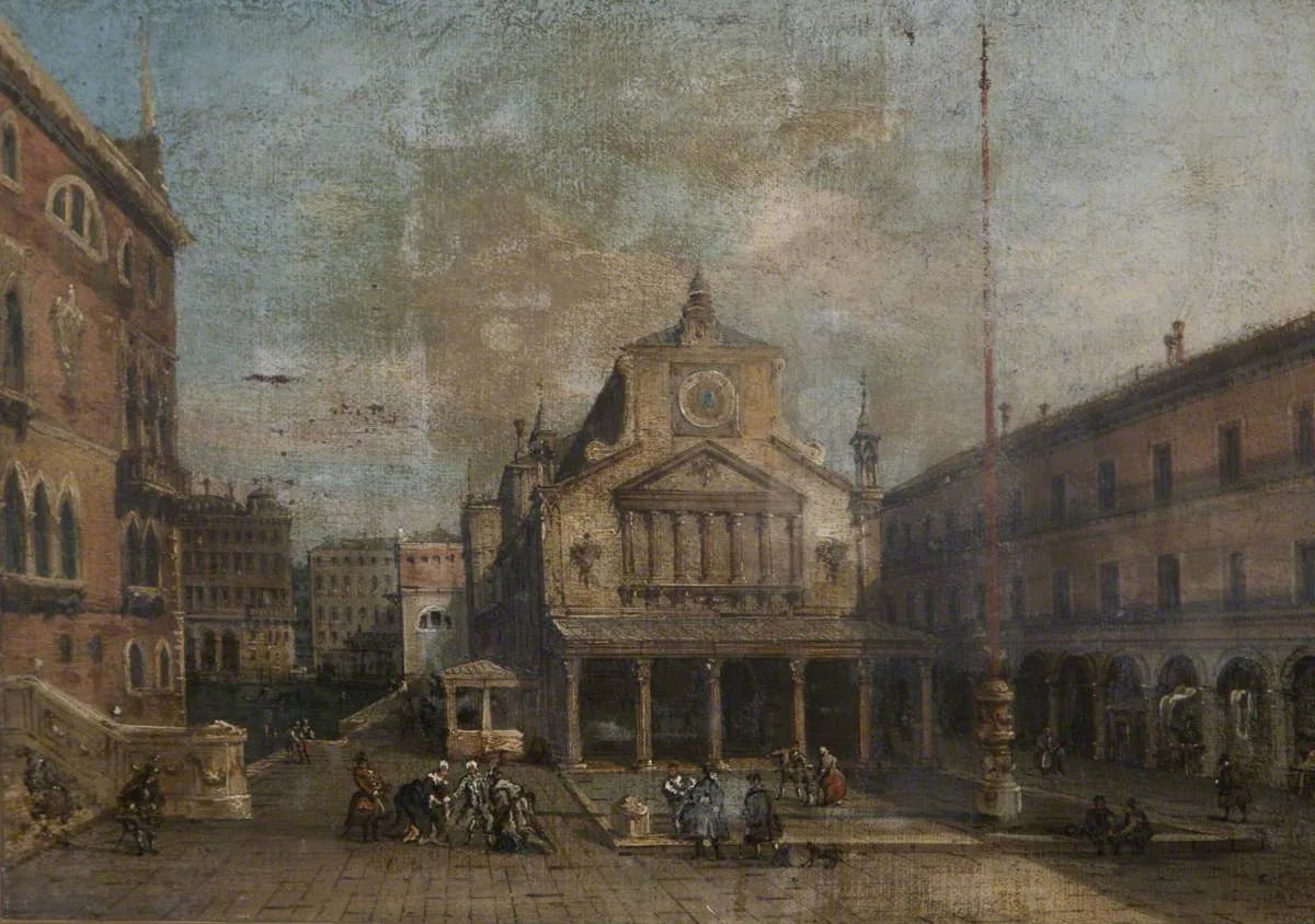 Église de San Giacometto, Venise - Francesco Guardi image 1 tableau peint à l’huile sur toile