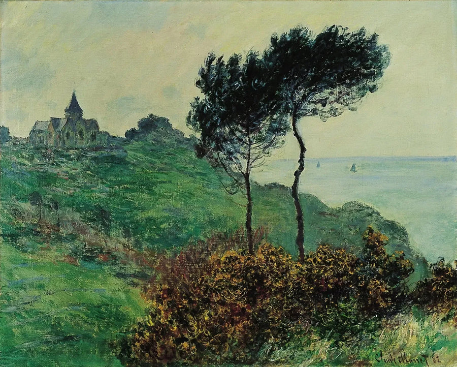 Kościół w Varengeville, szary czas - Claude Monet