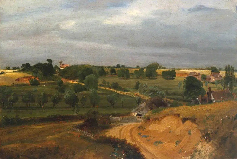 Kościół i wioska Brightwell - John Constable