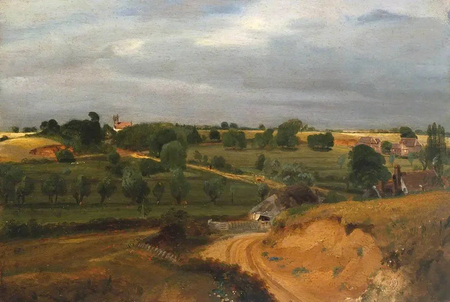 Kościół i wioska Brightwell - John Constable