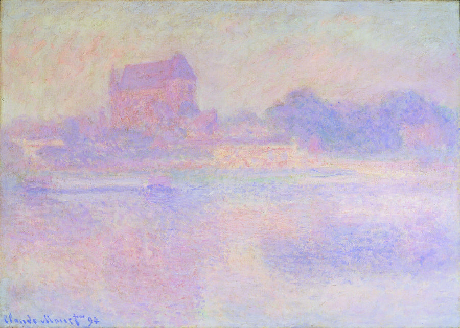 Kościół Vernon, mgła W1390 - Claude Monet