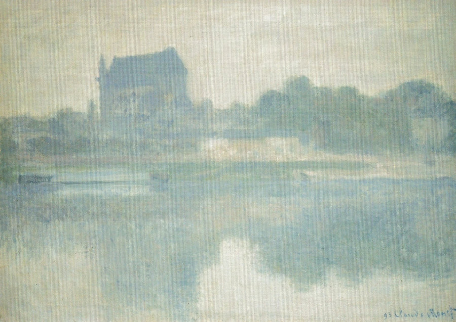 Kościół Vernon, mgła W1391 - Claude Monet