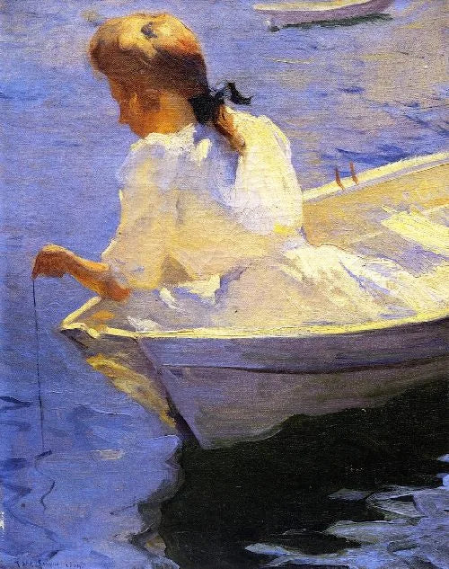 Éléonore w Dory - Frank Weston Benson