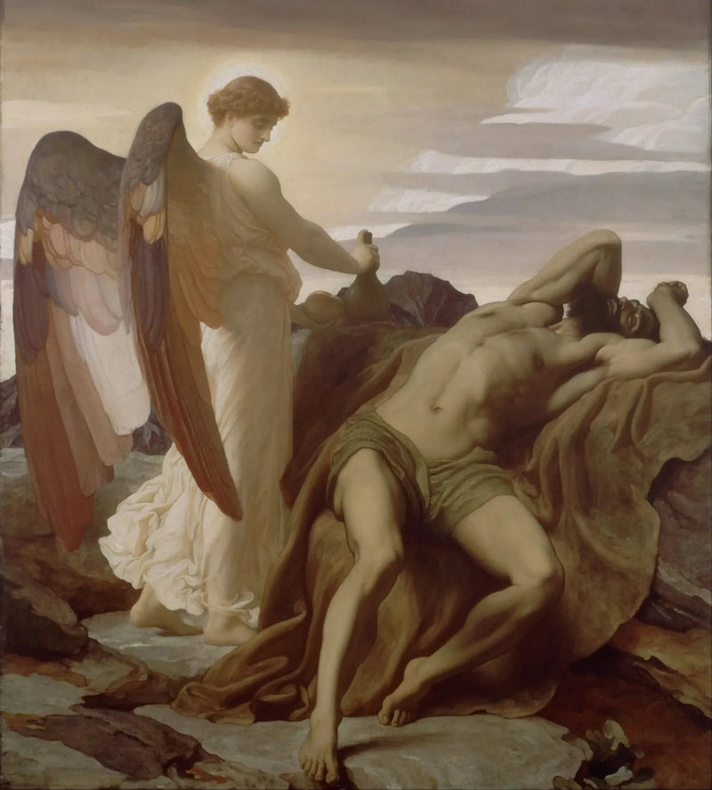 Elie na pustyni - Frederic Leighton