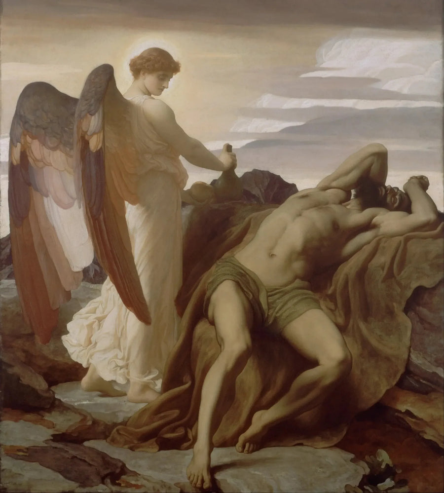 Elie na pustyni - Frederic Leighton