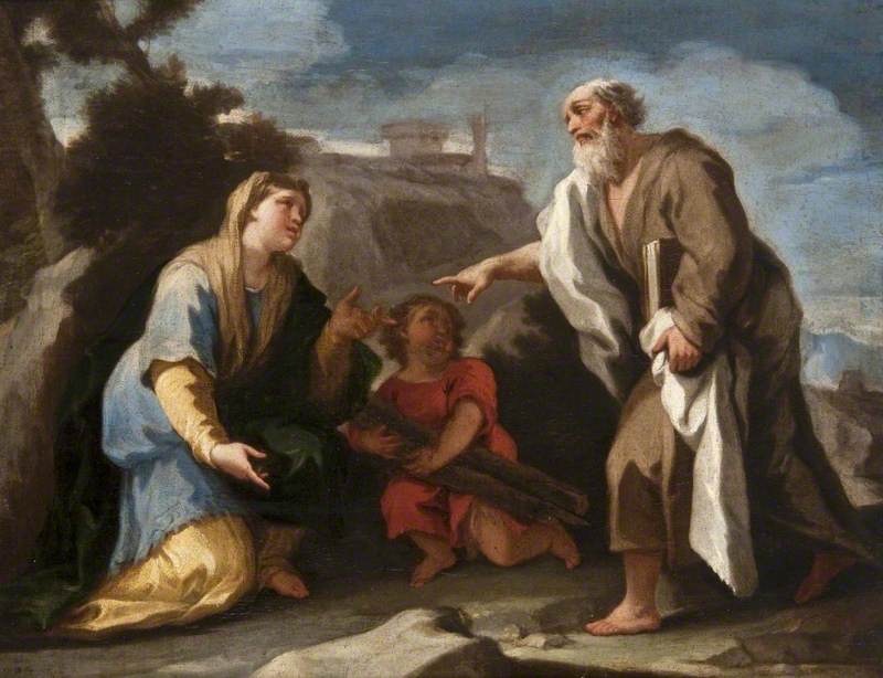 Eli i wdowa z Sarepty - Luca Giordano