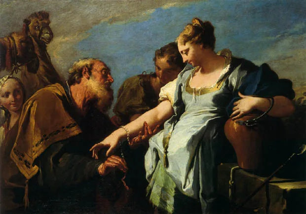 Eliezer i Rebekka - Giovanni Battista Pittoni