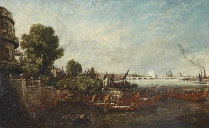Załadunek George'a IV z Whitehall: otwarcie mostu Waterloo, 1817 - John Constable