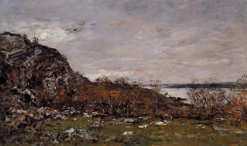Ujście Elorn w okolicach Brestu - Eugène Boudin
