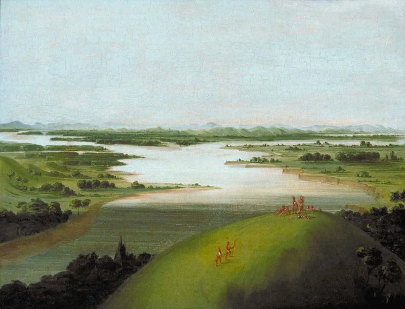 Ujście rzeki Platte, 900 mil powyżej Saint-Louis - George Catlin