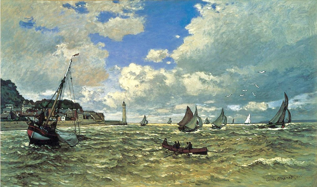 🌬️ Ujście Sekwany w Honfleur Claude Monet (1865)